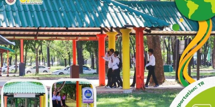 Pedestrian path on campus