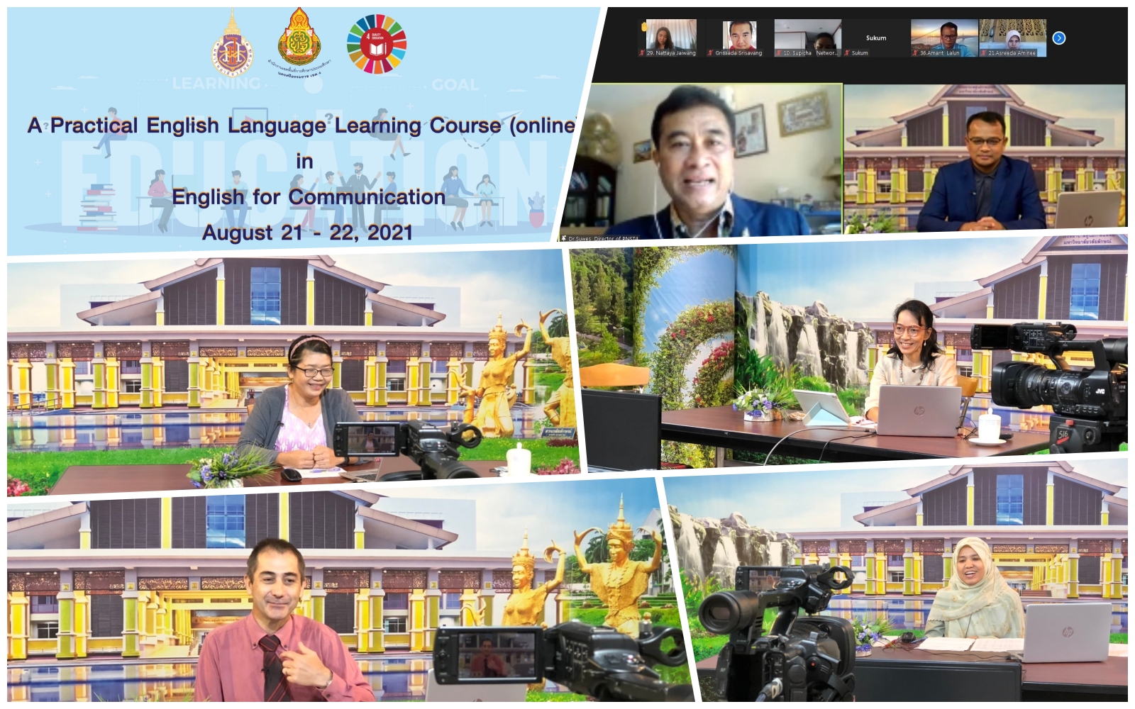 The Center for Academic Service, Walailak University organized “A Practical English Language Learning Course for Communication” through online learning to the NPP, District 4